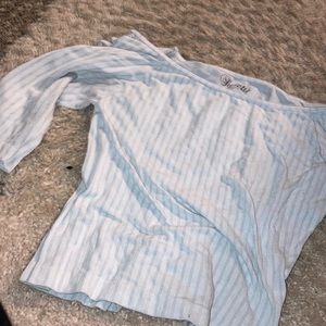 White off the shoulder crop top